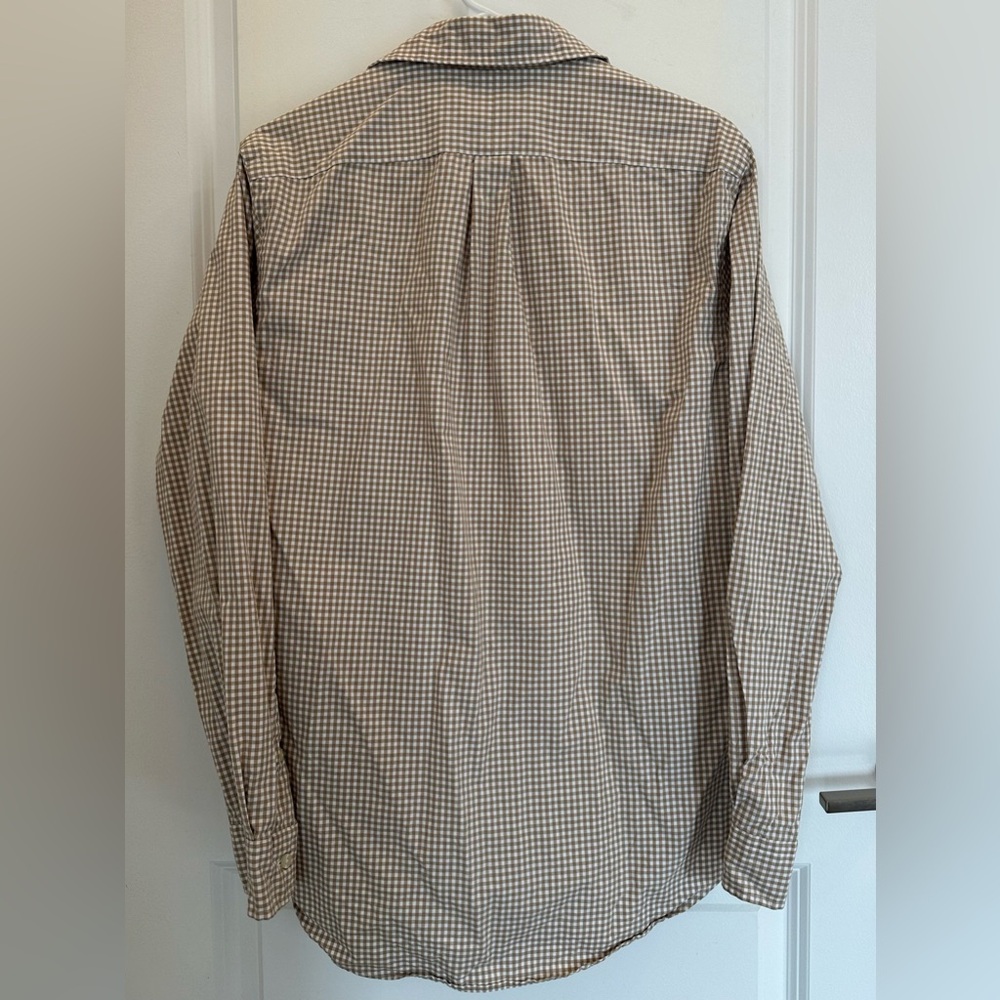 Ralph Lauren Men's Beige Checkered Button Down Shirt - Picture 2 of 2